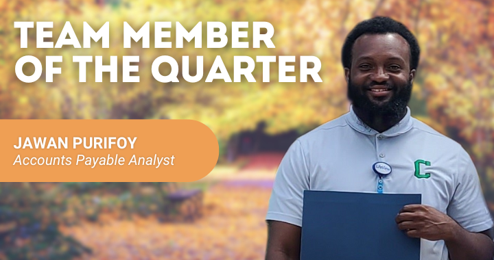 Jawan Purifoy team member of the quarter